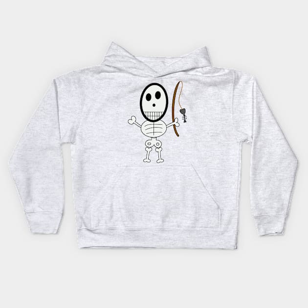 Cute skeletons doodle style Kids Hoodie by Sumet